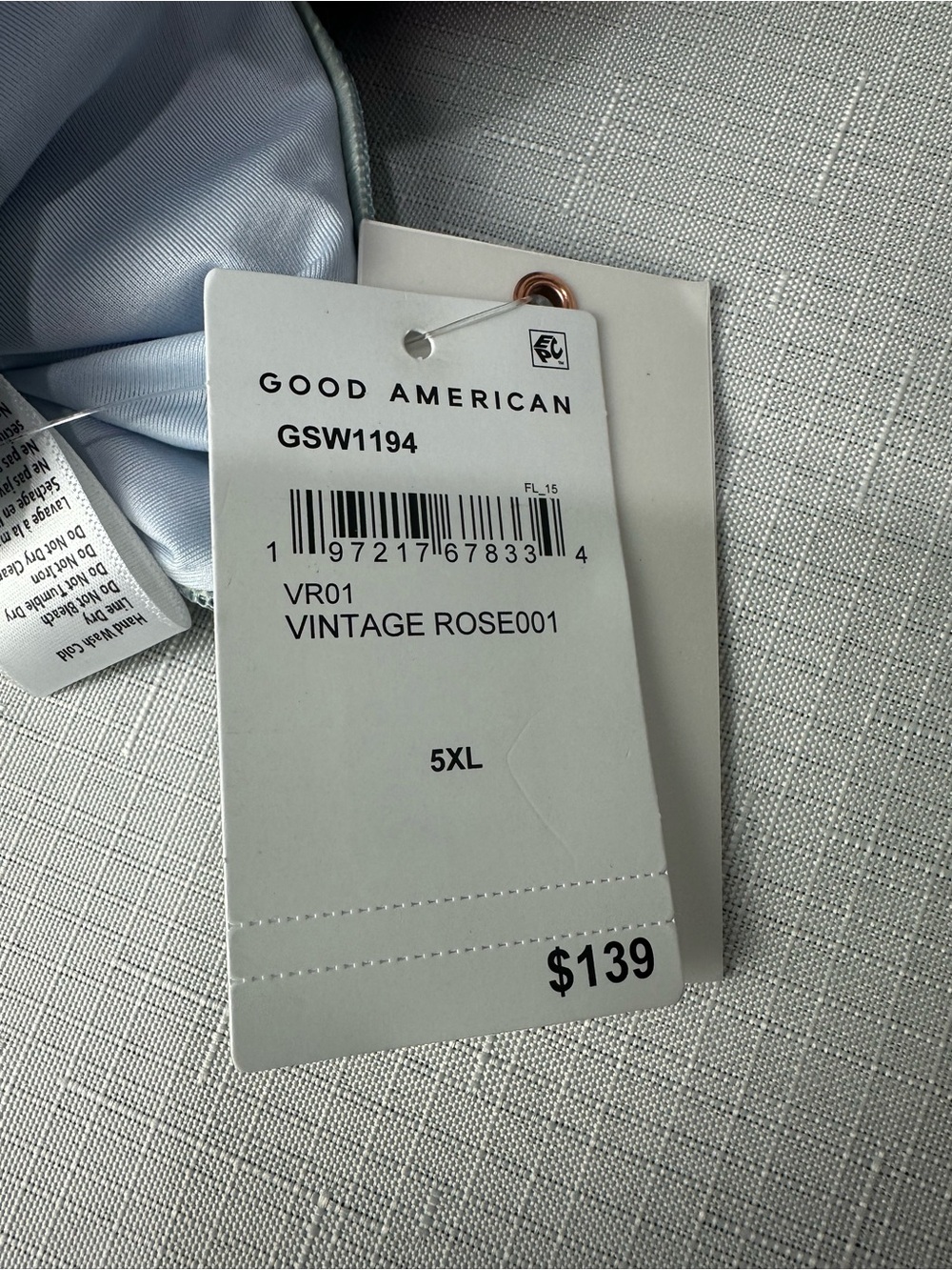 NWT Good American Vintage Rose One Piece Cutout 5XL - Picture 6 of 14